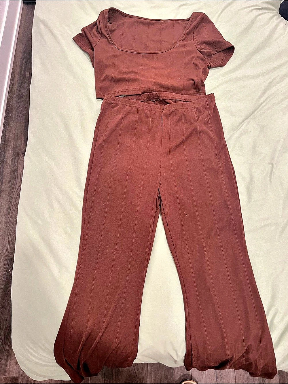 Brown Short Sleeve Wide Leg Set Like New size XL